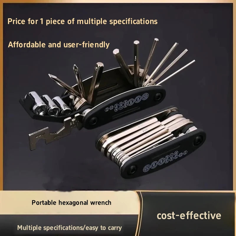 16 In 1 Folding Multifunctional Screwdriver Wrench Socket Stainless Steel Maintenance Tool Home Maintenance Tool Workshop Tool