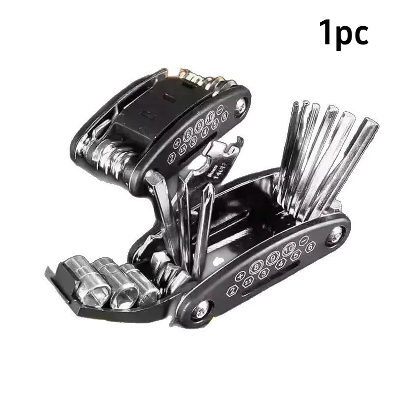 16 In 1 Folding Multifunctional Screwdriver Wrench Socket Stainless Steel Maintenance Tool Home Maintenance Tool Workshop Tool