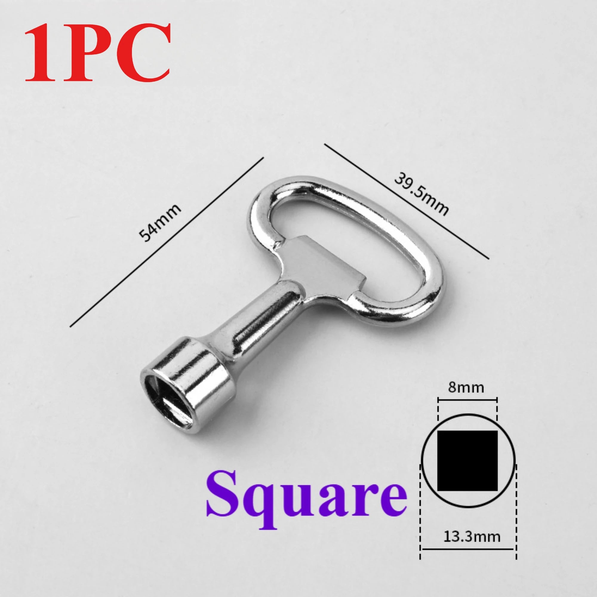 5/3PCS Silver Inner Triangle Key Wrench Square Key Water Tap 8Mm Vent Key Wrench Elevator Water Meter Valve Wrench