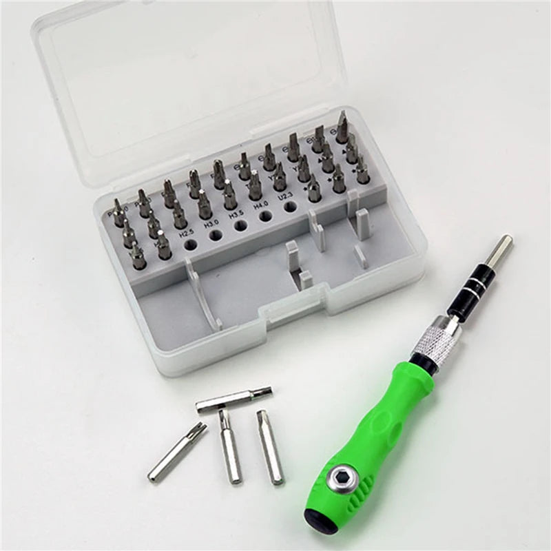 32 in 1  Screwdriver Set Precision Magnetic bit Screw drivers Handle Kits Phone PC Repair Hand Tools for IPhone Watch Camera