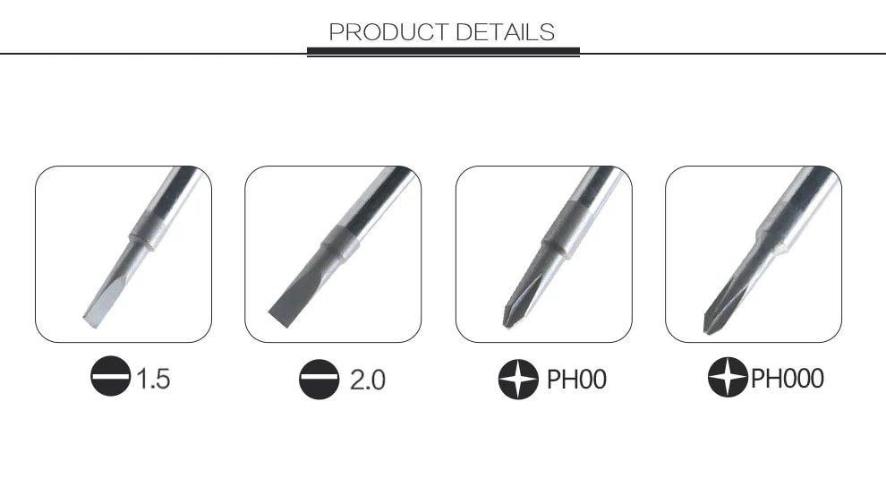 BEST Magnetic Screwdriver PH00 PH000 1.5 2.0 Slotted Flatted Head for Macbook Pro Laptop Watch Glasses Mobile Phone Repair Tools