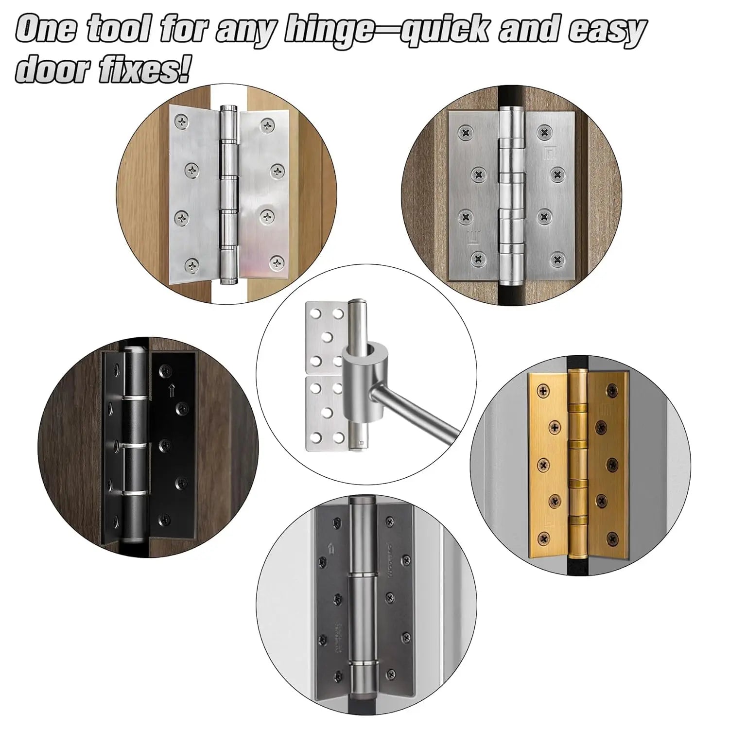 Door Hinge Gap Adjusting Wrench Double Head Door Hinge Repair Spanner Hinges Repair Wrenches Hand Tools Spanners for Round Bolt