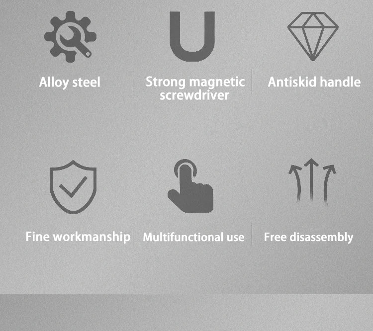 Triangle Screwdriver 17 In 1 Special Shaped Magnetic Screw CRV Torx Key Set Telescopic Alloy Steel For Xiaomi Repair Household