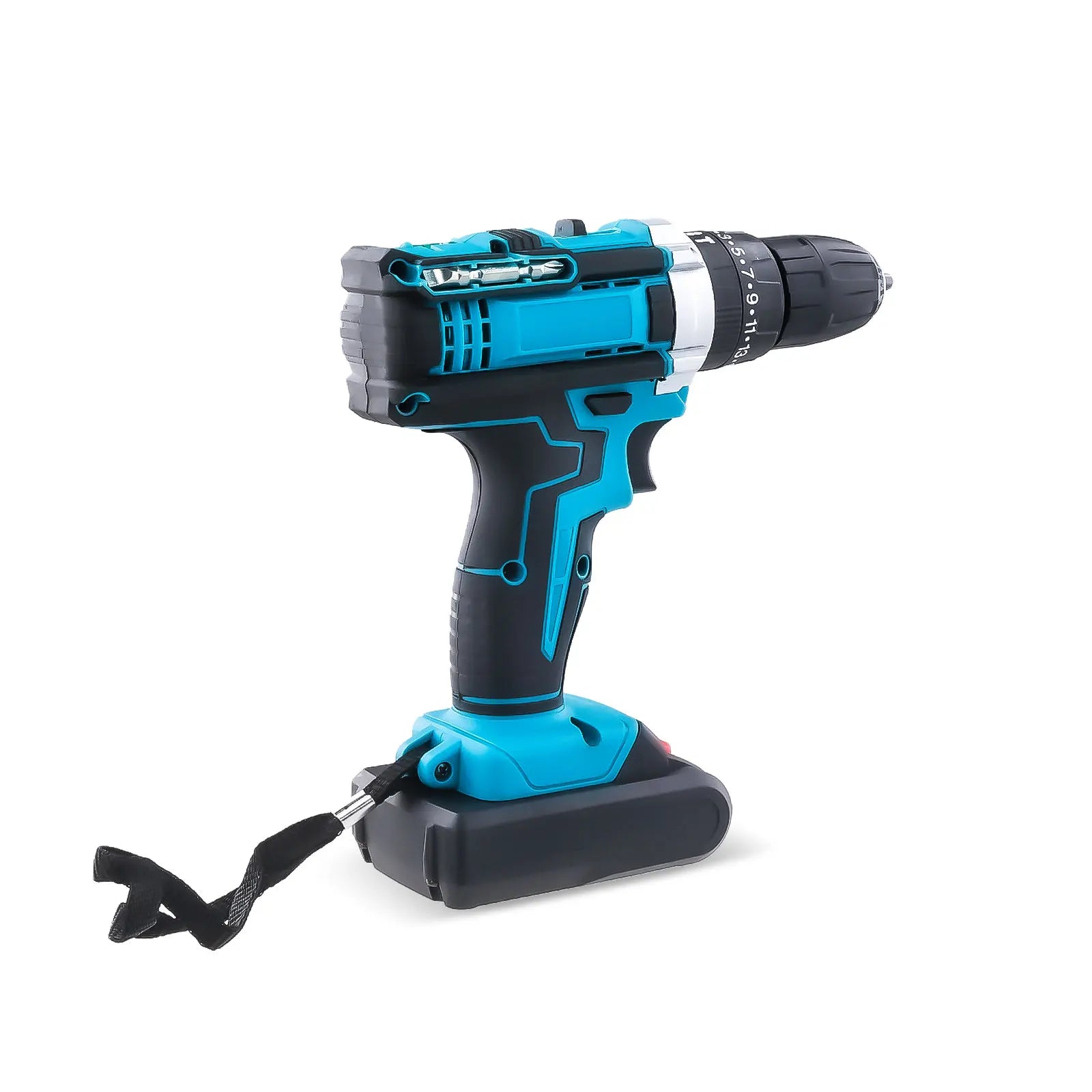 21V Cordless Brush Drill Driver with Impact Function Rotary Hammer 2-Speed Hammer Drill Electric Screwdriver Set With 2 Battery