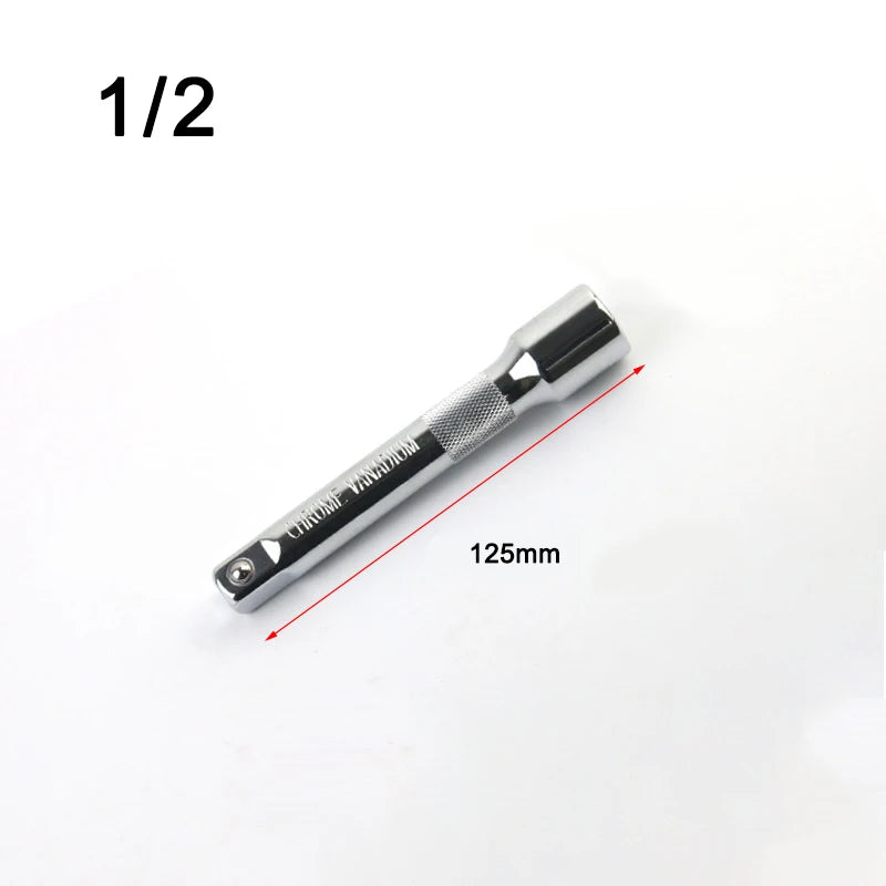 1/4" 3/8" 1/2" Socket Ratchet Wrench Extension Bar 50/75/100/125/150/250mm Long Bar Steering Sleeve Connecting Rod Accessories