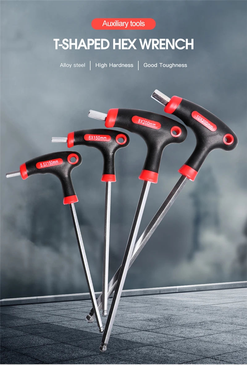 Professional Color Coded Long Hex Key Set,10 Piece Metric Allen Key Set,Easily Access Hard-to-Reach Spots, Includes Storage Case