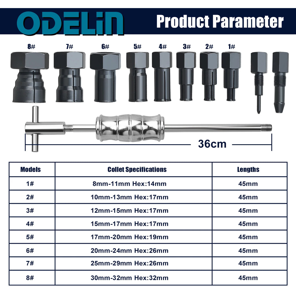 12PC/14PC Internal Bearing Remover Slide Hammer Set Blind Hole Inner Bearing Puller Set Bearing Extractor