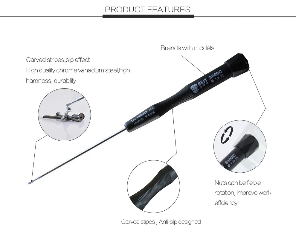 BEST Magnetic Screwdriver PH00 PH000 1.5 2.0 Slotted Flatted Head for Macbook Pro Laptop Watch Glasses Mobile Phone Repair Tools