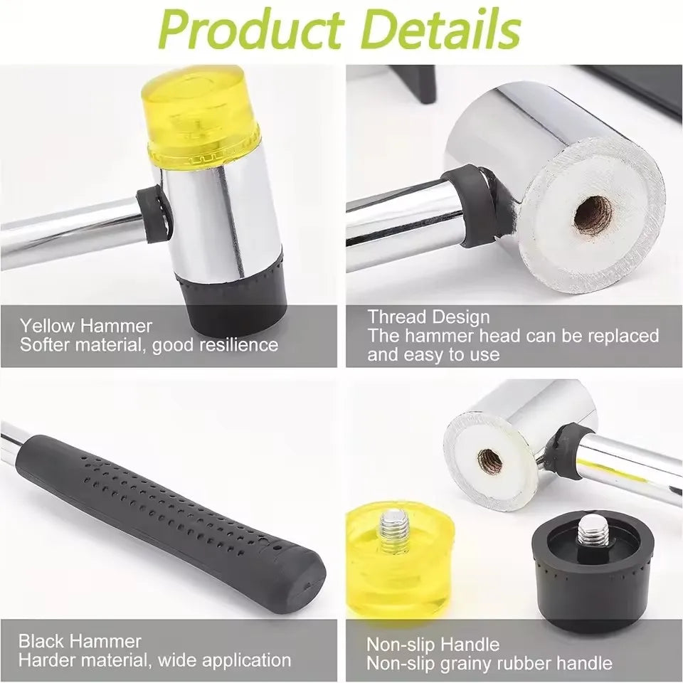 Mini 25/30/35/40/45mm hammer deck with nylon head hand tool non-slip handle nylon rubber used as plastic and wood jewelry crafts