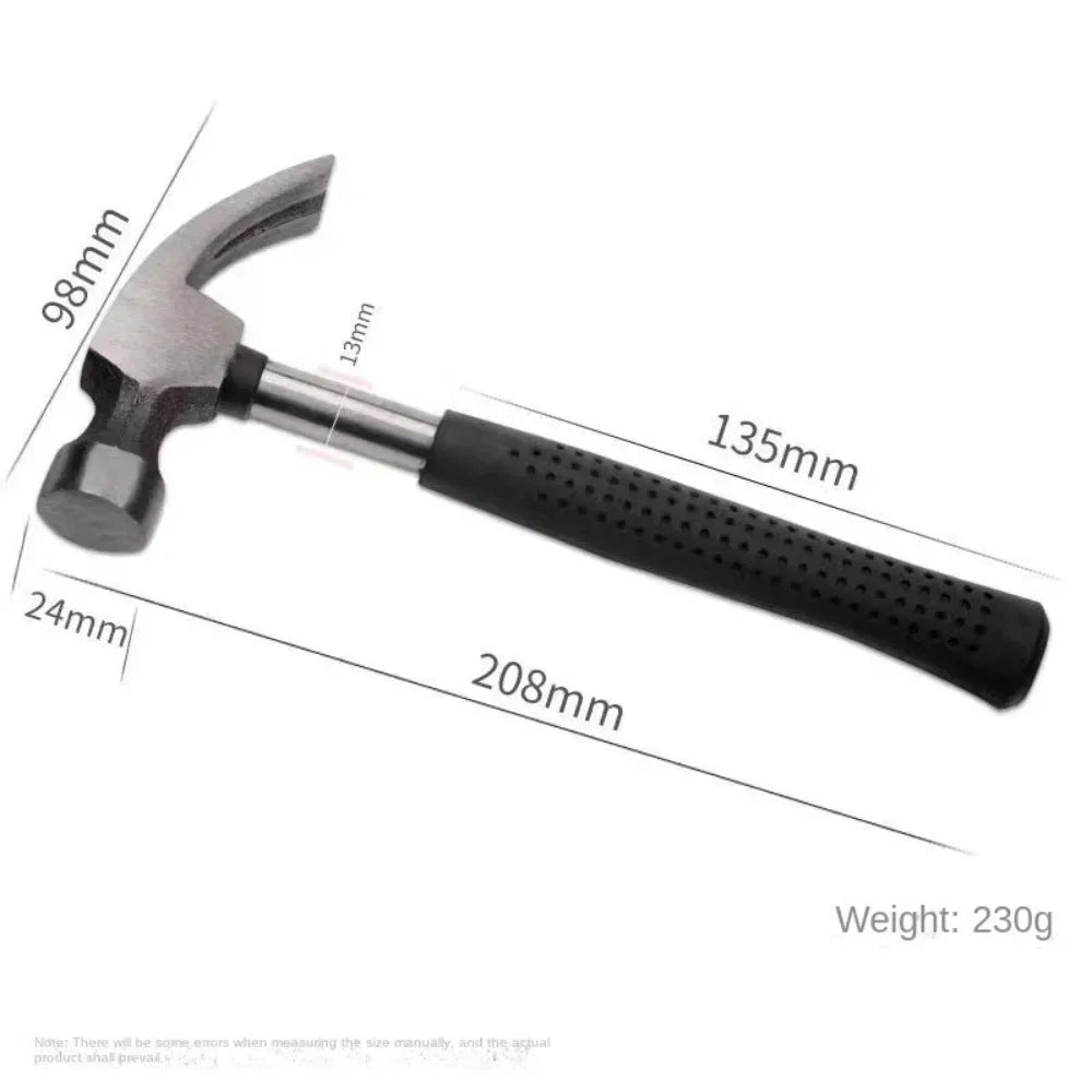 Multi-function Claw Hammer Steel Pipe Handle Hammer Safety Hammer For Traceless Nails Window Breaker Household Hardware Tools