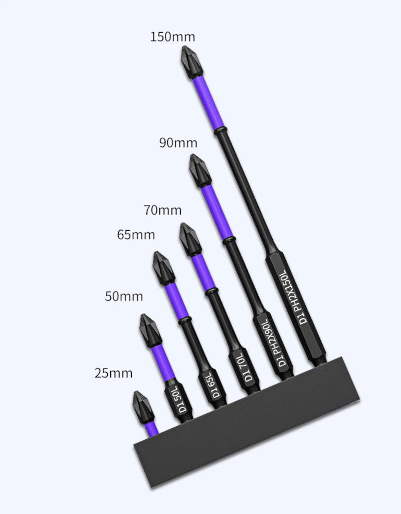 ESPLB 6pcs Non-Slip Upgraded High Hardness Strong Magnetic Phillips Screwdriver Bits Shockproof Hex Shank Alloy Steel Bits