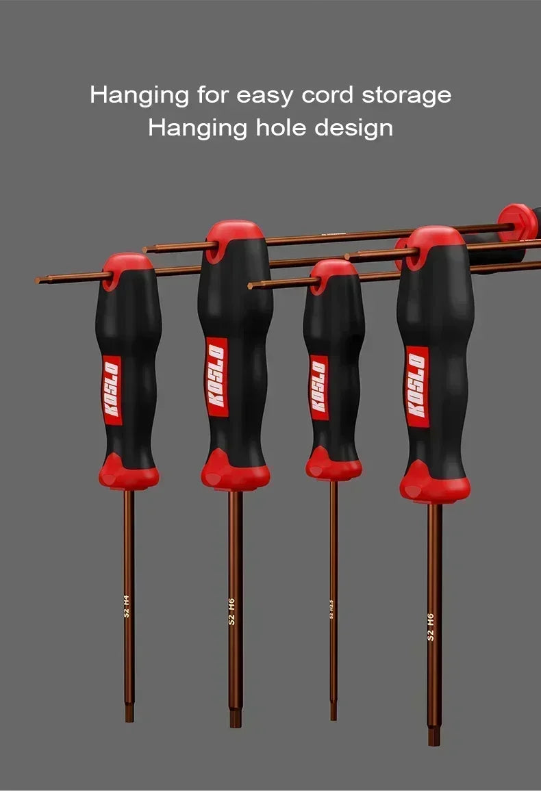 Hexagon Socket Screwdriver Small Hexagon Wrench Six-pointed Star Set Tool Extended Straight Handle Screwdriver H2.5/4mm