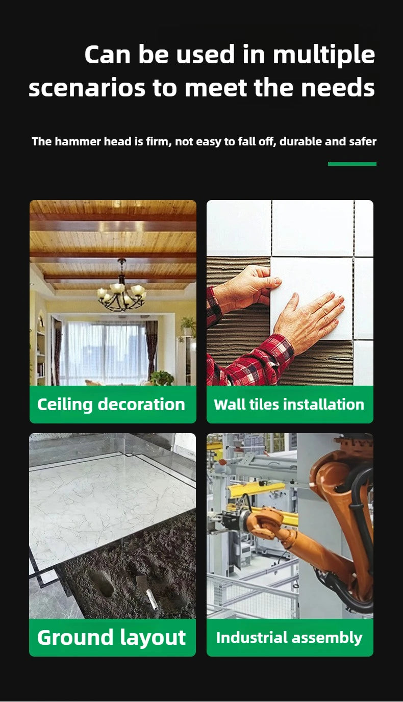 BaoLian Solid Rubber Hammer Industrial Grade Multifunctional Home Decoration Elastic Tile Installation Hammer