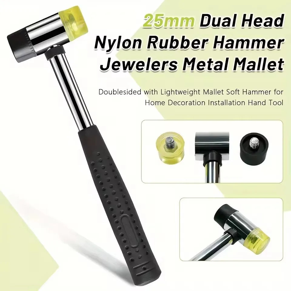 Mini 25/30/35/40/45mm hammer deck with nylon head hand tool non-slip handle nylon rubber used as plastic and wood jewelry crafts
