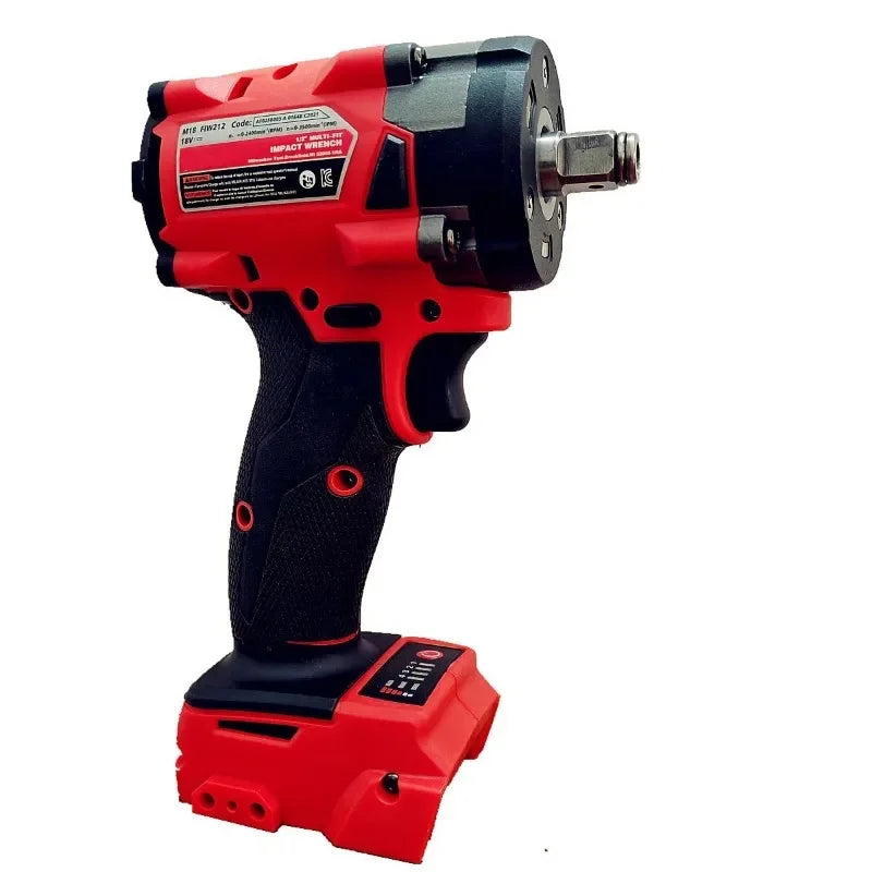 Brushless Impac Wrench 500N.m Electric Driver 1/2" Repair Cordless Screwdriver 4 Gears Power Tools for Milwaukee 18V Battery