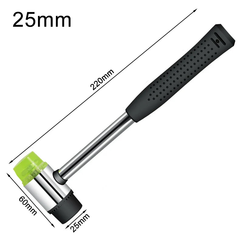 25mm / 30mm / 35mm / 40mm Rubber Double Faced Work Glazing Window Beads Hammer Nylon Head Mallet DIY hand Tool