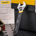 Deli Adjustable Spanner PVC Coated Handle Stainless Steel Universal Spanner Hand Tool 6 8 Inch Household Multifunctional  Wrench