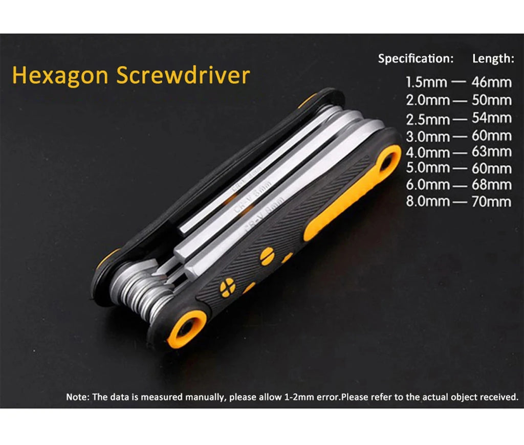 8 in 1 Folding Screwdriver Set Torx Screwdriver Mini Screwdriver Bits Kit Hexagon Torx Screwdriver Phillips Flat Screw Driver