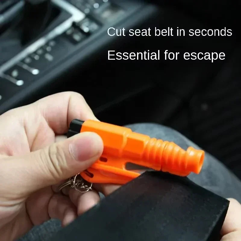 Compact 3-in-1 Car Safety Hammer Window Breaker Seat Belt Cutter Emergency Rescue Tool for Vehicle Accessories