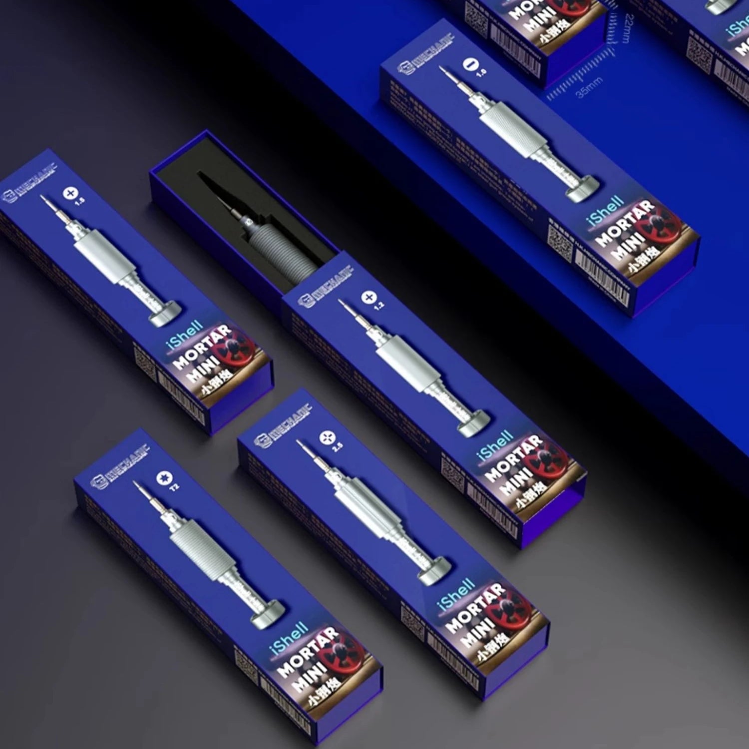 Mechanic 6 in 1 iShell Max Mortar Mini Screwdriver Set Powerful Magnetic Hardness Precision Magnesium Silicon Alloy Screwdriver