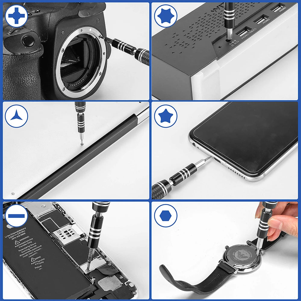 122-Piece Magnetic Screwdriver Set Professional Precision Tool Kit with CR-V Steel Bits Magnetic Tips For DIY Repairs