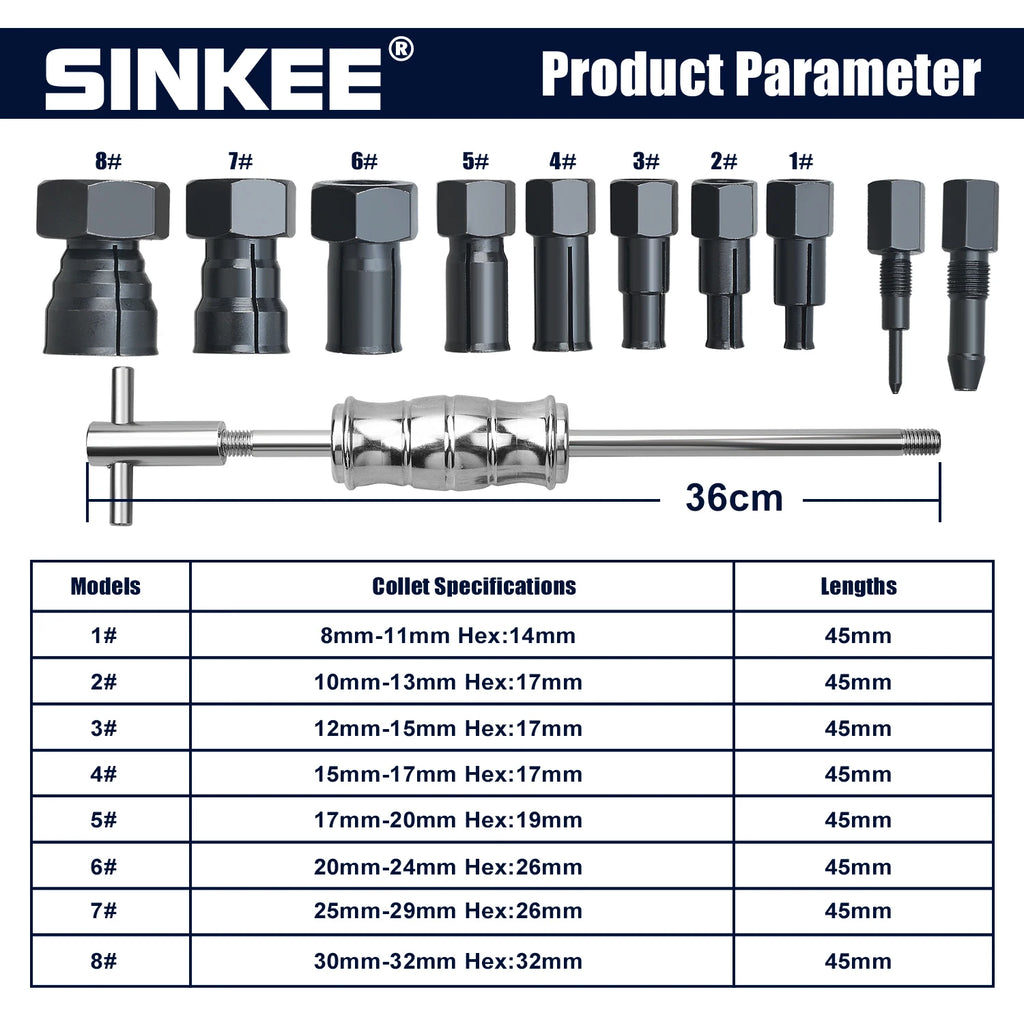 12PC/14PC Internal Bearing Remover Slide Hammer Set Blind Hole Inner Bearing Puller Set Bearing Extractor
