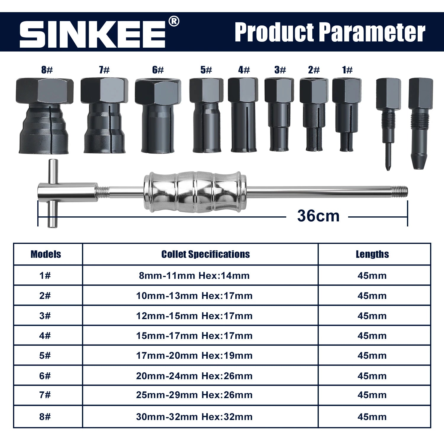 12PC/14PC Internal Bearing Remover Slide Hammer Set Blind Hole Inner Bearing Puller Set Bearing Extractor