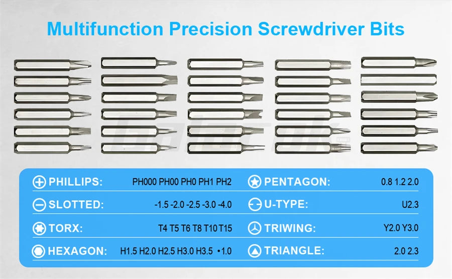 32 in 1 Multifunctional Screwdriver Set Mini Small Screwdriver Torx Phillips Magnetic Screw Driver Bit Portable Repair Tool Kit