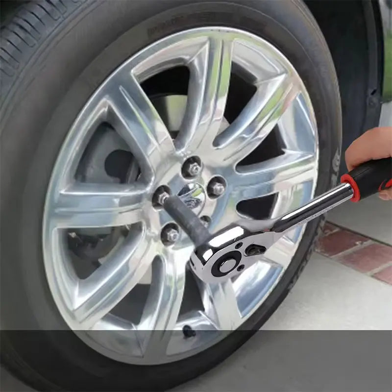 HUHAO 1/2 Socket Wrench Handle Tools Quick Release Vanadium Steel Ratchet Wrench For Automotive Repair Hardware Tools