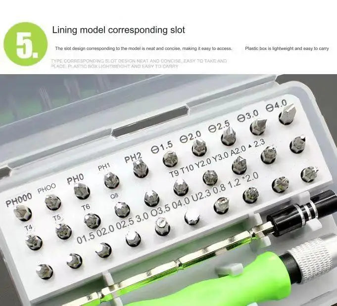 32 In 1 Multifunction Screwdriver Set Professional Magnetic Bits Screw Driver Mini Tool Case For iPhone Mobile Camera Watch PC