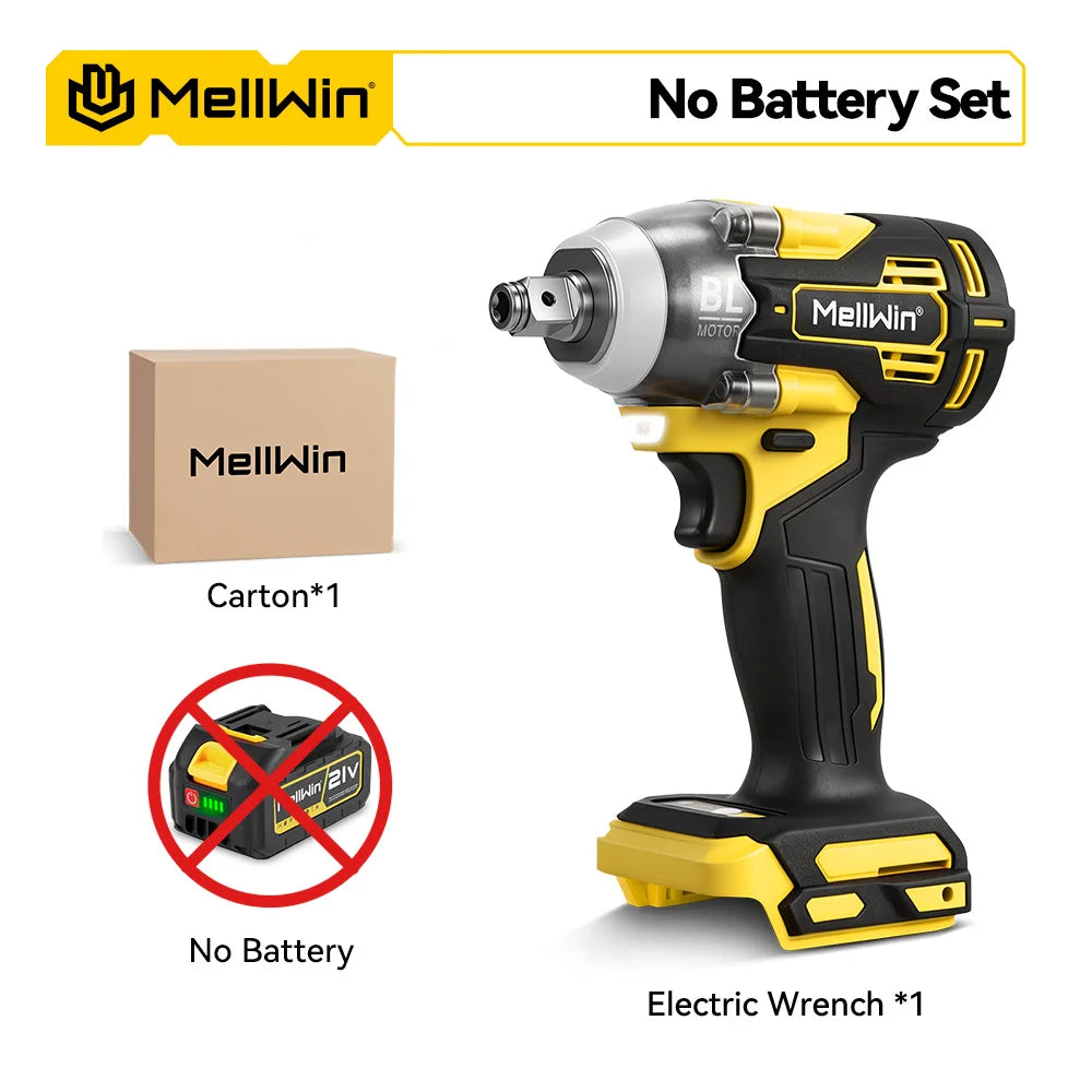MELLWIN Brushless 520N·m Multi Electric Impact Wrench Set 3IN1 Electric Drill Screwdrive Repair Tool For Makita 18V Battery Pin