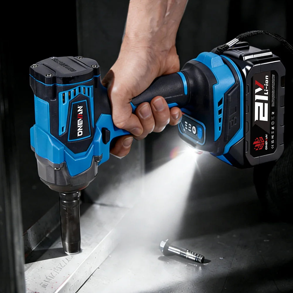 ONEVAN 1200N.M Brushless Electric Impact Wrench 1/2inch Cordless Torque Wrench Screwdriver Power Tool For Makita 18V Battery Pin