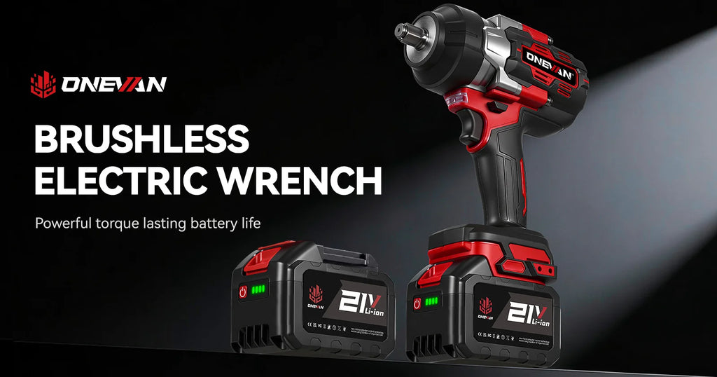 ONEVAN 2800N.M 2800W Brushless Electric Impact Wrench 1/2 Inch Cordless Wrench Screwdriver Power Tool For Makita 18V Battery Pin