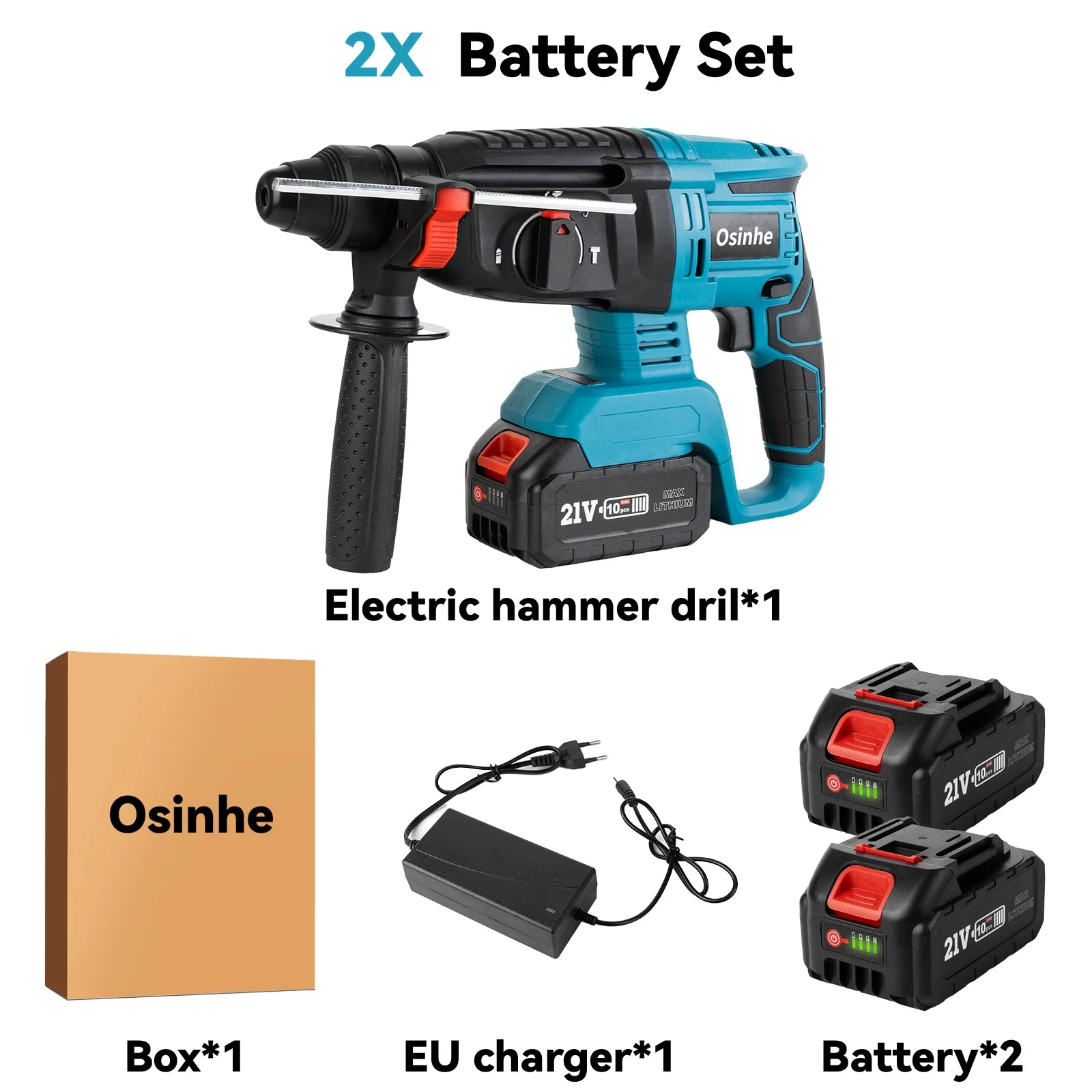 26mm Brushless Electric Hammer Drill Multifunctional Rotary Hammer Drill Cordless Impact Drill Tool For Makita 18V Battery Pin