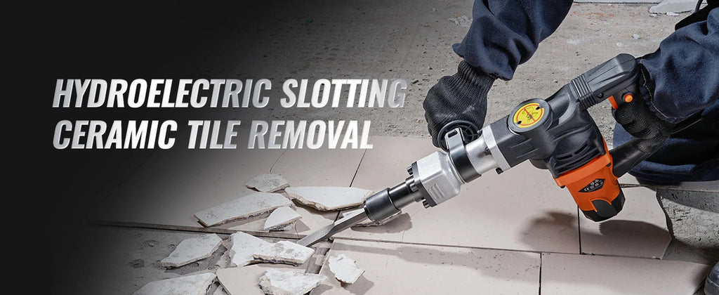 SucceBuy 1400 W Demolition Jack Hammer Electric Jackhammer Heavy Duty 2900 BPM Concrete Breaker 2 pcs Chisels Bits Chipping