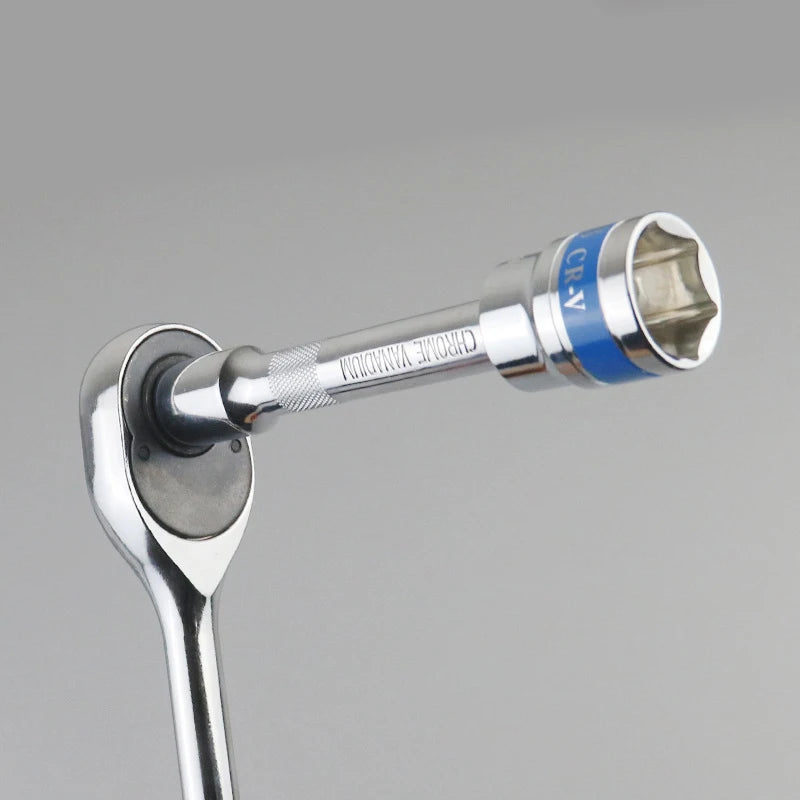 1/4" 3/8" 1/2" Socket Ratchet Wrench Extension Bar 50/75/100/125/150/250mm Long Bar Steering Sleeve Connecting Rod Accessories