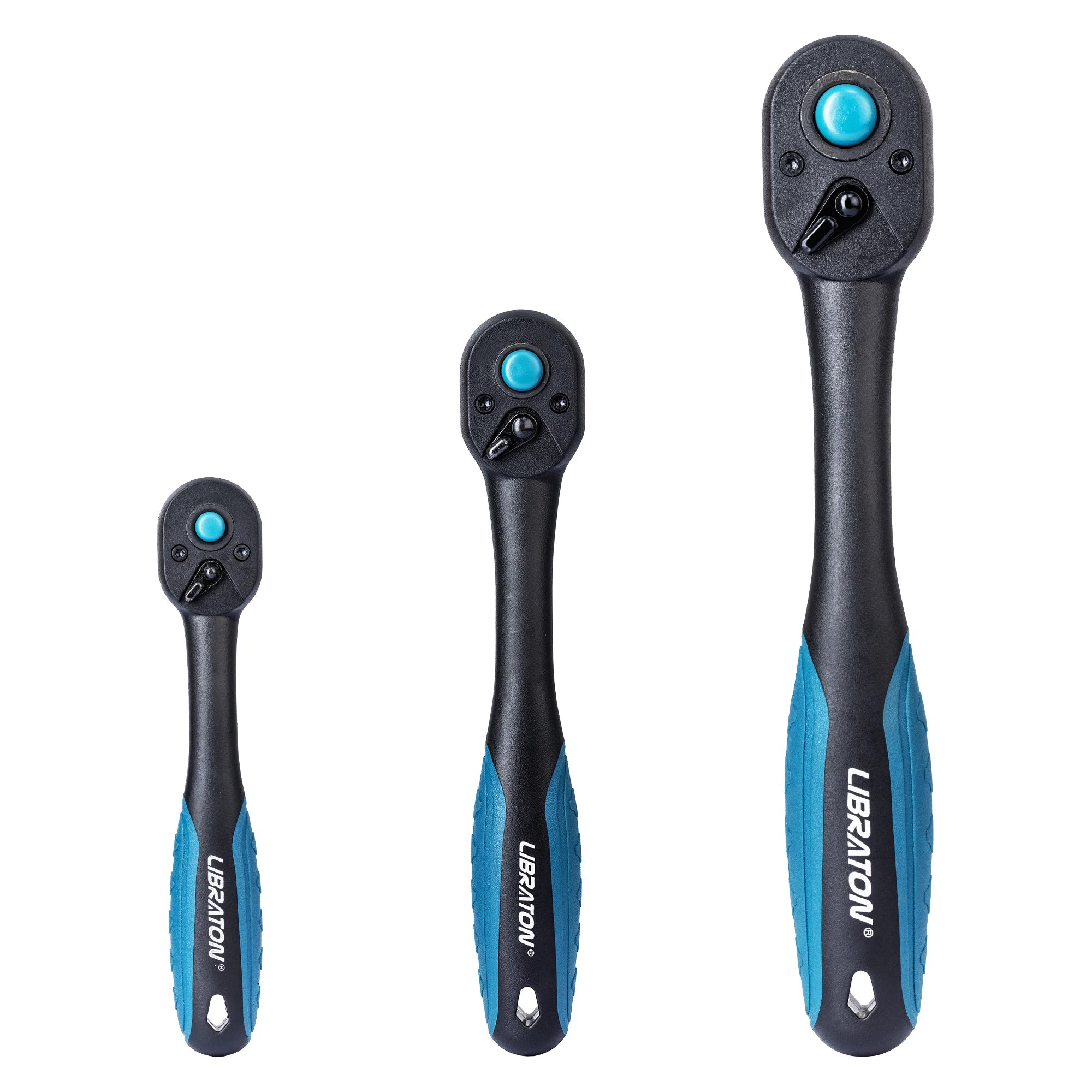 LIBRATON 72-Tooth Ratchet Wrench Quick Release Ratchet Handle Reversible 1/4'' 3/8'' 1/2'' Drive Auto Repair Tool Home DIY Tools