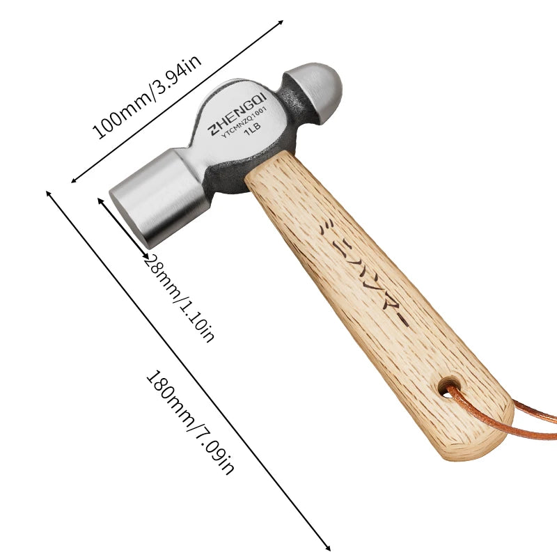 Mini Claw Hammer Household Tools Commonly Used in Woodworking Knock Out Nails Wooden Handle Small Hammer High Carbon Steel