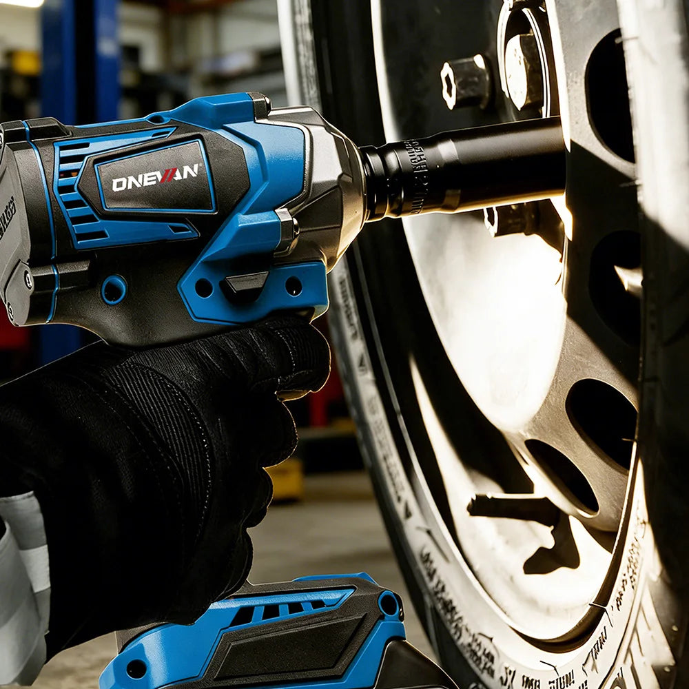 ONEVAN 1200N.M Brushless Electric Impact Wrench 1/2inch Cordless Torque Wrench Screwdriver Power Tool For Makita 18V Battery Pin