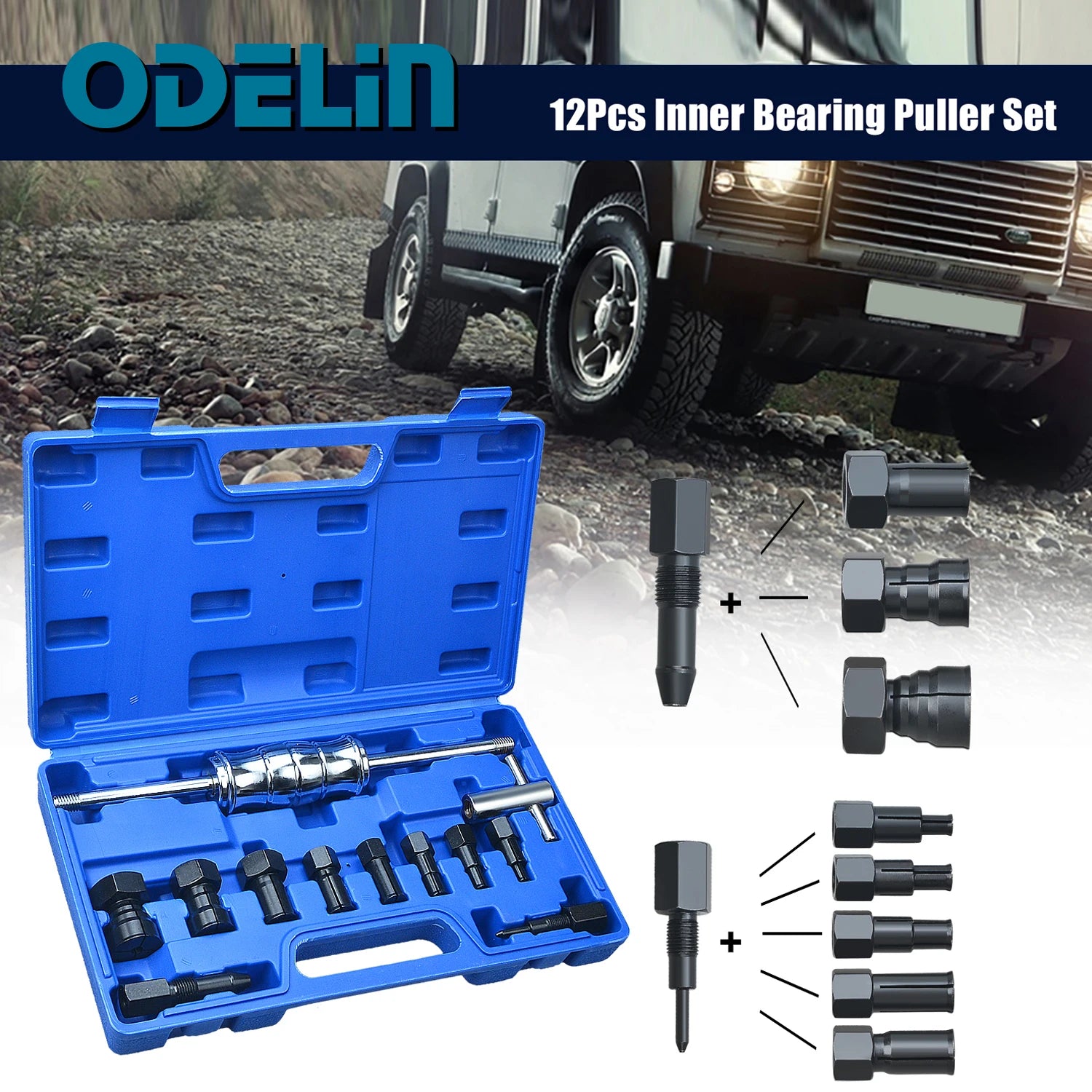 12PC/14PC Internal Bearing Remover Slide Hammer Set Blind Hole Inner Bearing Puller Set Bearing Extractor