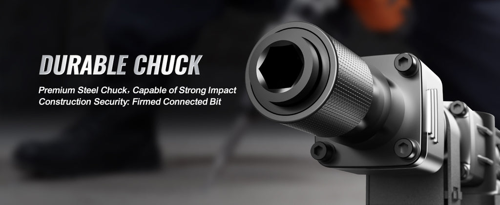 SucceBuy 1400W Demolition Jack Hammer Electric Jackhammer Heavy Duty 2900 BPM Concrete Breaker 2pcs Chisels Bits Chipping